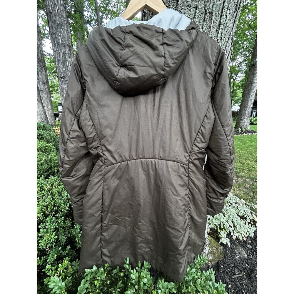 Women's Arcteryx Mota Long Coat Size Small Jacket Hooded Dark Green Outdoor - Picture 7 of 8